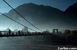 Suspension bridge in Gilgit