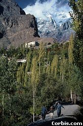 Baltit fort shown on the back ground.