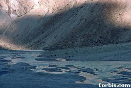 Snow water of K2 melting down for the streams.